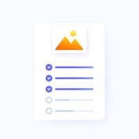 Upload images to gallery form, design vector
