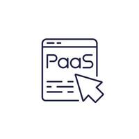 Paas line icon, Platform as a Service vector