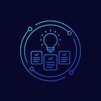 patents icon in linear design vector