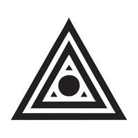 Abstract Triangle Geometric Silhouette Icon Illustration vector