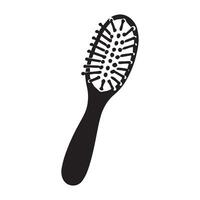 Silhouette of a Hairbrush Design Element for Hair Care vector