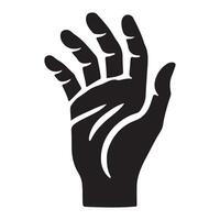 Open Hand Silhouette Gesture Graphic Illustration vector