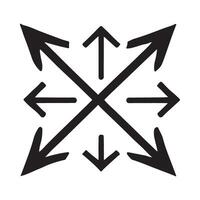 Versatile Arrow Directions Design Element for Multidirectional Movement vector