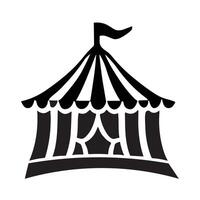 Circus Tent Silhouette Illustration for Event Design vector