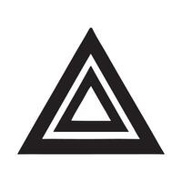 Hazard Warning Triangle Silhouette Graphic Icon vector