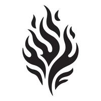 Abstract Flame Silhouette Illustration for Design Projects vector