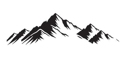 Majestic Mountain Peaks Silhouette Graphic vector