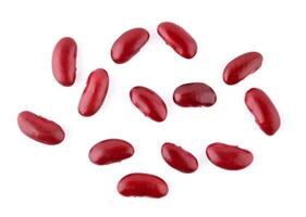 Top view of red beans isolated on the white background photo