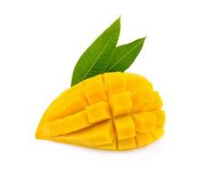 mango slice isolated on white background photo