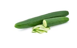 Cucumber isolated on white background photo