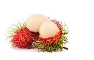 fresh rambutan isolate on white background photo