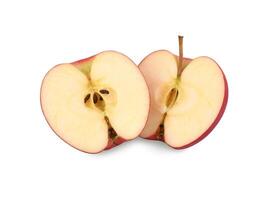 Sliced Red apple isolated on white background photo