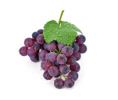 grapes with drop of water isolated on white background. photo