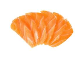 Top view of Fillet of salmon isolated on white background photo