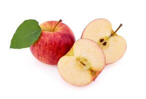 Gala apples isolate on white background photo