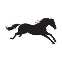 Dynamic Running Horse Silhouette A Captivating Graphic vector