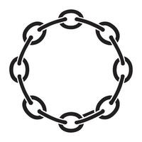 Circular Chain Silhouette Design for Decorative Projects vector