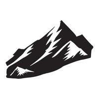 Dramatic Silhouette of a Single, Jagged Mountain Peak vector