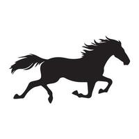 Dynamic Silhouette of a Horse in Motion Illustration vector