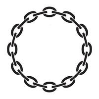 Circular Chain Silhouette Design Element for Branding vector