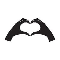 Silhouette of Hands Forming a Heart Shape vector