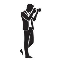 Elegant Photographer Silhouette Capturing a Moment vector