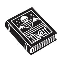 Book Cover with Mountain Landscape Design vector