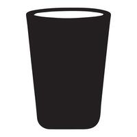 Full Glass Simple Black Silhouette Illustration vector