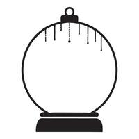 Simple Silhouette Design of a Blank Snow Globe Ornament vector