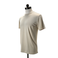 A Blank Beige T-Shirt on a Mannequin, Ready for Branding. png
