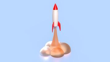 The Rocket for Business or start up concept 3d rendering. photo
