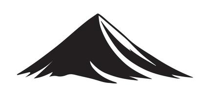 Mountain Silhouette in Simple Artistic Style vector