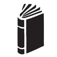 Silhouette of a Closed Book A Simple Book Icon Illustration vector