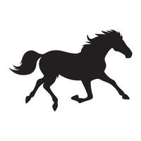 Silhouette of a Running Horse vector