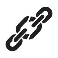 Broken Chain Silhouette Icon for Disruption Concept vector
