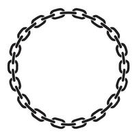 Circular Chain Silhouette Design Element for Decoration vector