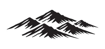 Mountain Range Silhouette Simple Art vector