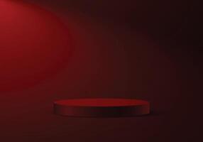 Dark Red background 3d with podium. Stage or podium. Product display background. Stage backdrop. Space for selling products on the website. illustration. vector