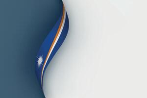 Marshall Islands flag on Waving ribbon vector
