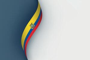 Ecuador flag on Waving ribbon vector