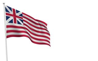 Grand Union Flag Waving on a White Background vector