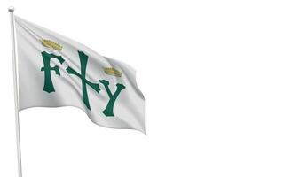 Christopher Columbus Flag Waving on a White Background vector
