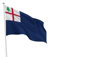 Bunker Hill Flag Waving on a White Background vector