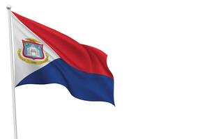 Isolated waving flag of Sint Maarten vector