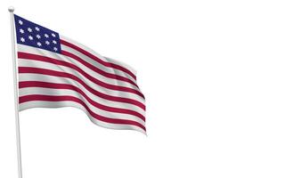 BaumanYorktown Flag Waving on a White Background vector