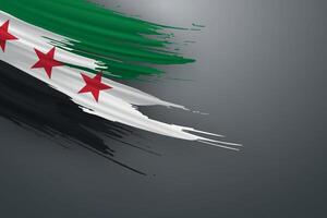 Syria Flag Ribbon Design with Text vector