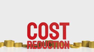 The Cost reduction and coins for Business concept 3d rendering. photo