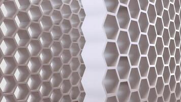 The White bee hive for abstract or Background concept 3d rendering. photo