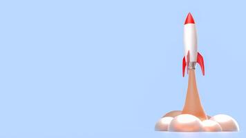The Rocket for Business or start up concept 3d rendering. photo