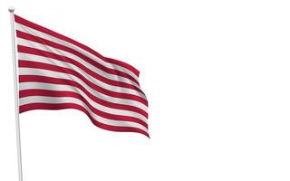 Privateer Ensign Flag Waving on a White Background vector